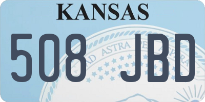KS license plate 508JBD