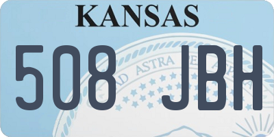 KS license plate 508JBH