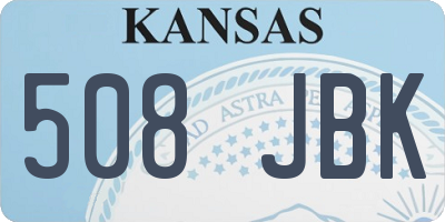 KS license plate 508JBK