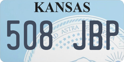 KS license plate 508JBP