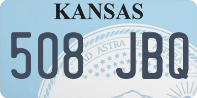 KS license plate 508JBQ