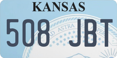KS license plate 508JBT