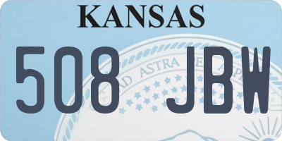 KS license plate 508JBW