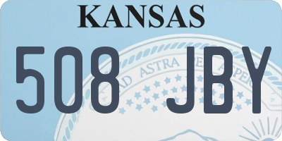 KS license plate 508JBY