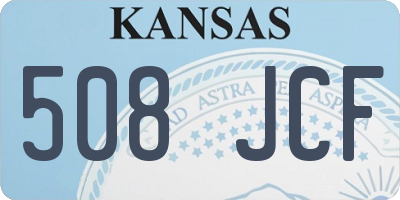 KS license plate 508JCF