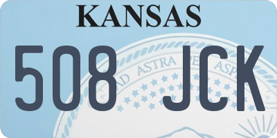 KS license plate 508JCK