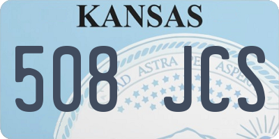 KS license plate 508JCS