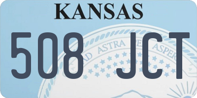 KS license plate 508JCT