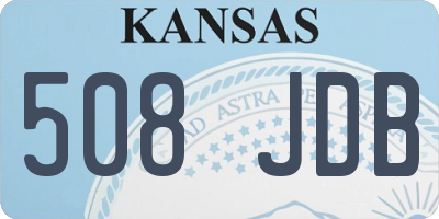 KS license plate 508JDB