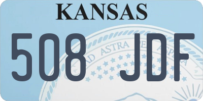 KS license plate 508JDF