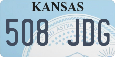 KS license plate 508JDG