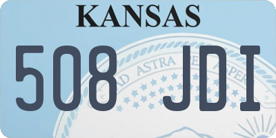 KS license plate 508JDI