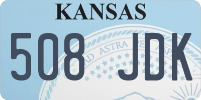 KS license plate 508JDK