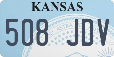 KS license plate 508JDV