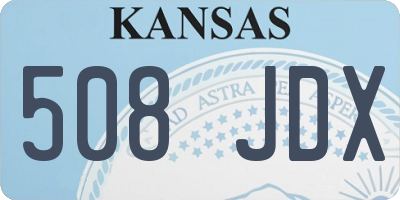 KS license plate 508JDX