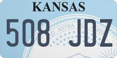 KS license plate 508JDZ