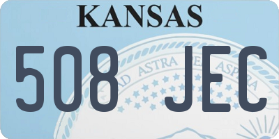 KS license plate 508JEC