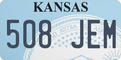 KS license plate 508JEM
