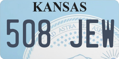 KS license plate 508JEW