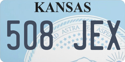 KS license plate 508JEX