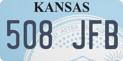 KS license plate 508JFB