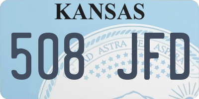 KS license plate 508JFD