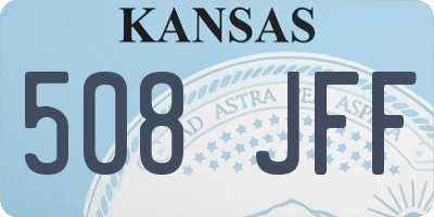 KS license plate 508JFF