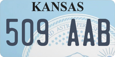 KS license plate 509AAB