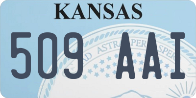 KS license plate 509AAI