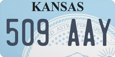 KS license plate 509AAY