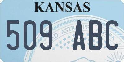 KS license plate 509ABC