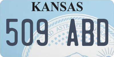 KS license plate 509ABD