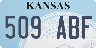 KS license plate 509ABF