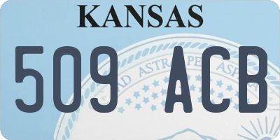 KS license plate 509ACB