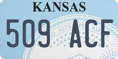KS license plate 509ACF