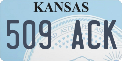 KS license plate 509ACK