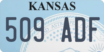 KS license plate 509ADF
