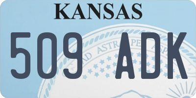 KS license plate 509ADK