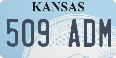 KS license plate 509ADM