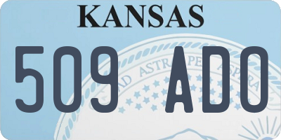 KS license plate 509ADO