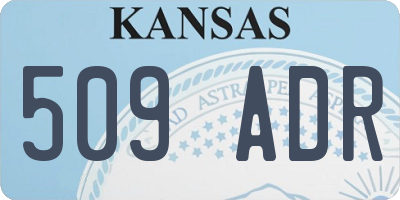 KS license plate 509ADR