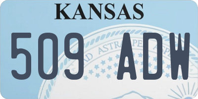 KS license plate 509ADW