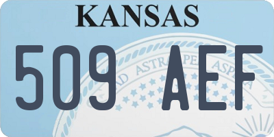 KS license plate 509AEF