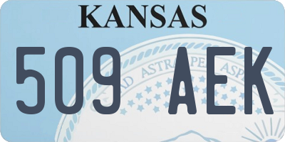 KS license plate 509AEK
