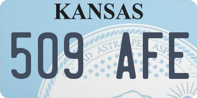 KS license plate 509AFE