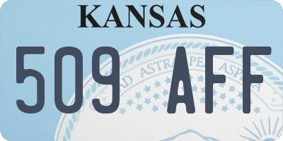 KS license plate 509AFF