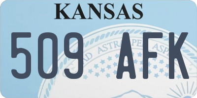 KS license plate 509AFK