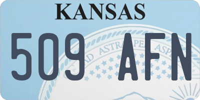 KS license plate 509AFN