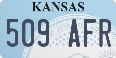 KS license plate 509AFR