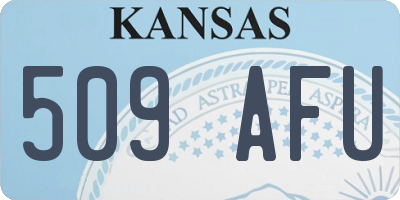 KS license plate 509AFU